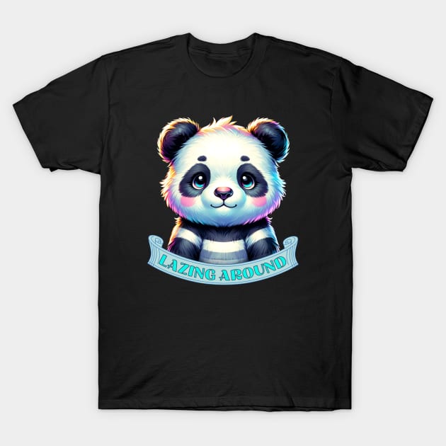 Panda- Lazing Around. T-Shirt by TaansCreation 